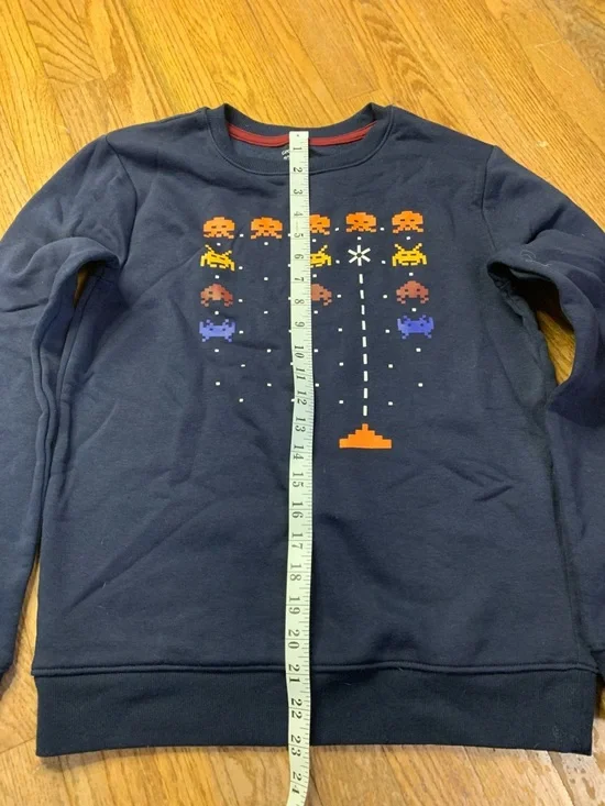George Boys Space Invaders Retro Arcade Graphic Sweatshirt XL 14-16 - Picture 5 of 7